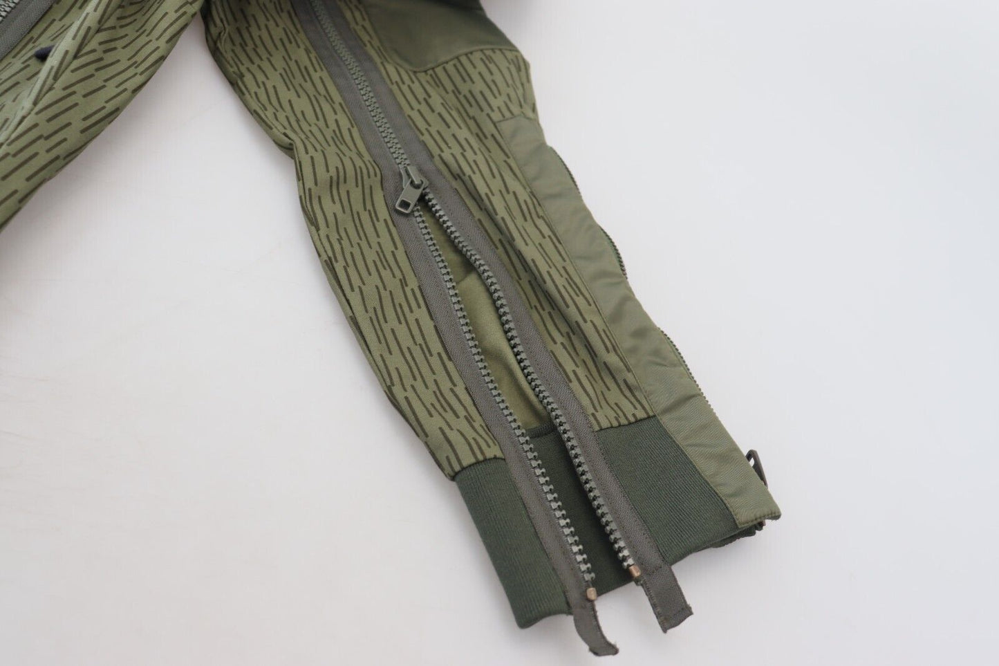 Dolce & Gabbana Green Striped Cargo Zipper Leg Men Trouser Pants