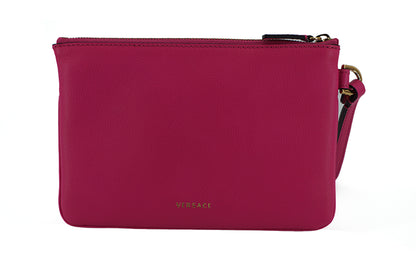 Versace Pink Calf Leather Pouch Bag