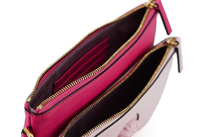 Versace Pink Calf Leather Pouch Bag