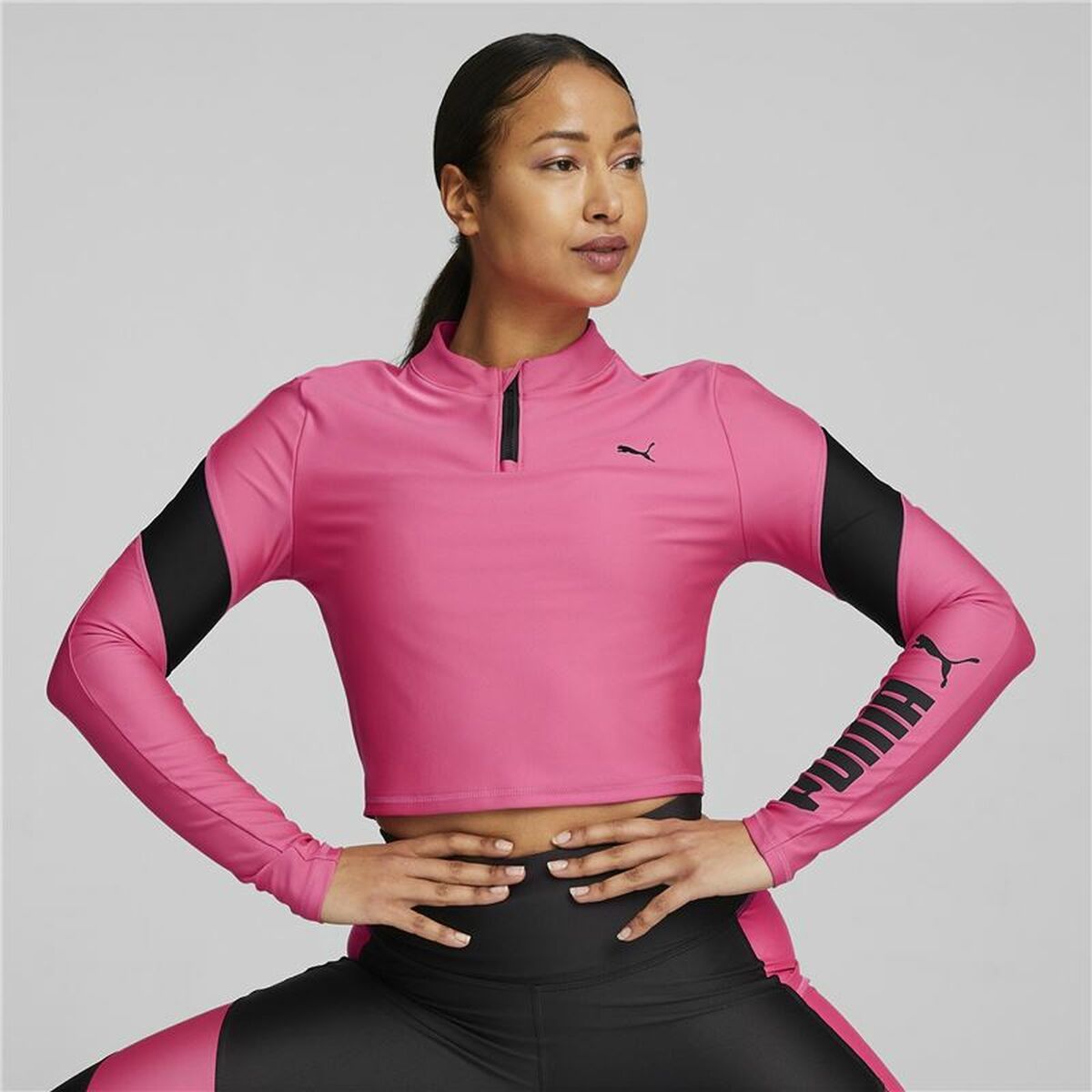 Women s Long Sleeve T Shirt Puma Fuchsia Pink 14 16 Years