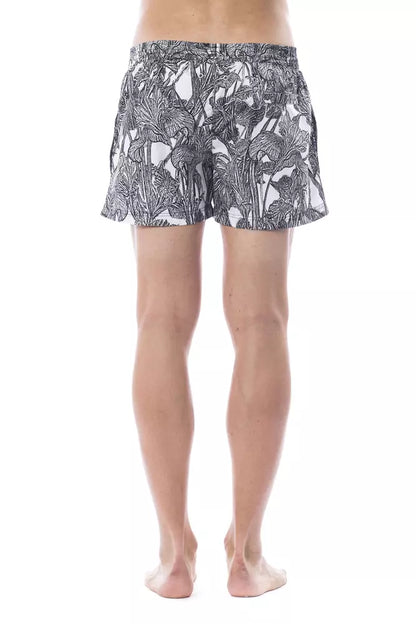 Black/White Roberto Cavalli Sport Men's Swimwear Shorts