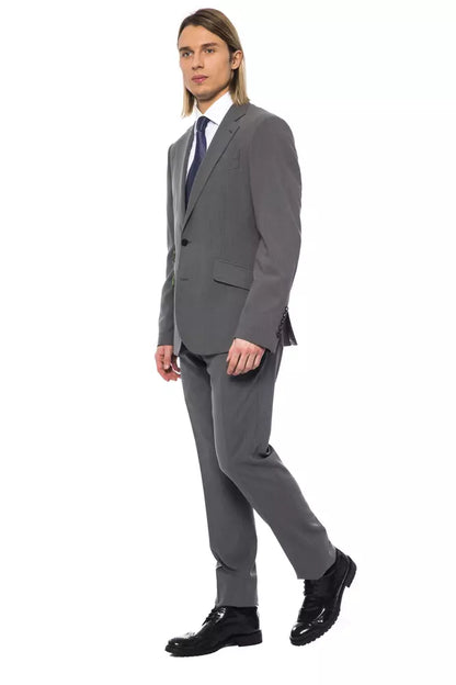 Billionaire Italian Couture Men's Light Grey Two Button Drop 7 Suit