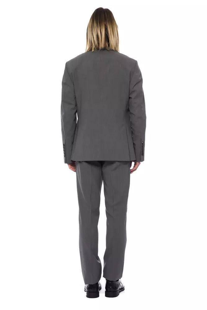 Billionaire Italian Couture Men's Light Grey Two Button Drop 7 Suit