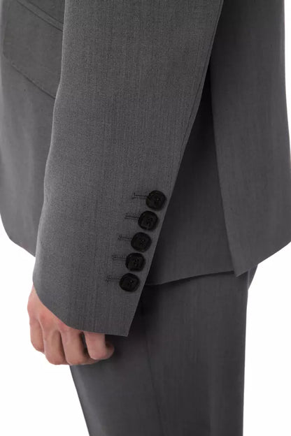 Billionaire Italian Couture Men's Light Grey Two Button Drop 7 Suit