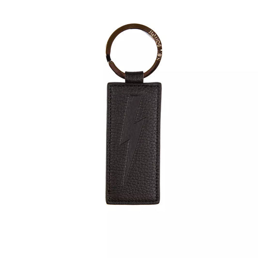 Black Leather Keychain