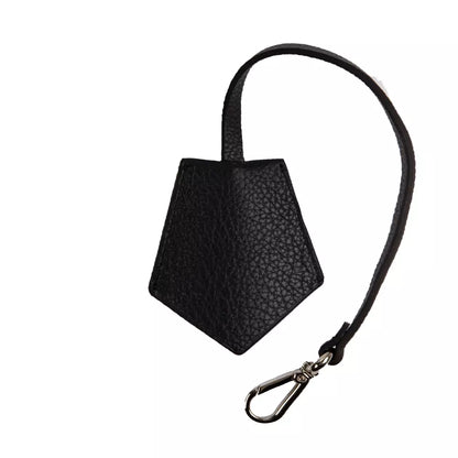 Black Leather Keychain