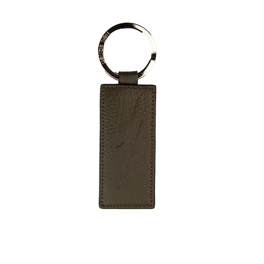 Green Leather Keychain