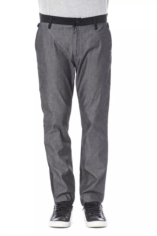 Verri Men's Duotone Black & Grey Cotton Pants