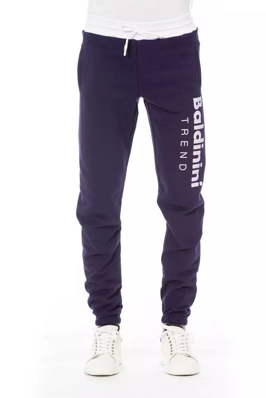 Baldinini Trend Men's Violet Cotton Fleece Sport Pants