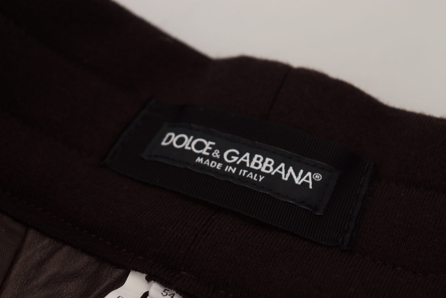 Dolce & Gabbana Brown Solid Men Drawstring Jogger Pants