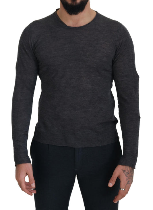 Costume National Men's Gray Crewneck Pullover Sweater