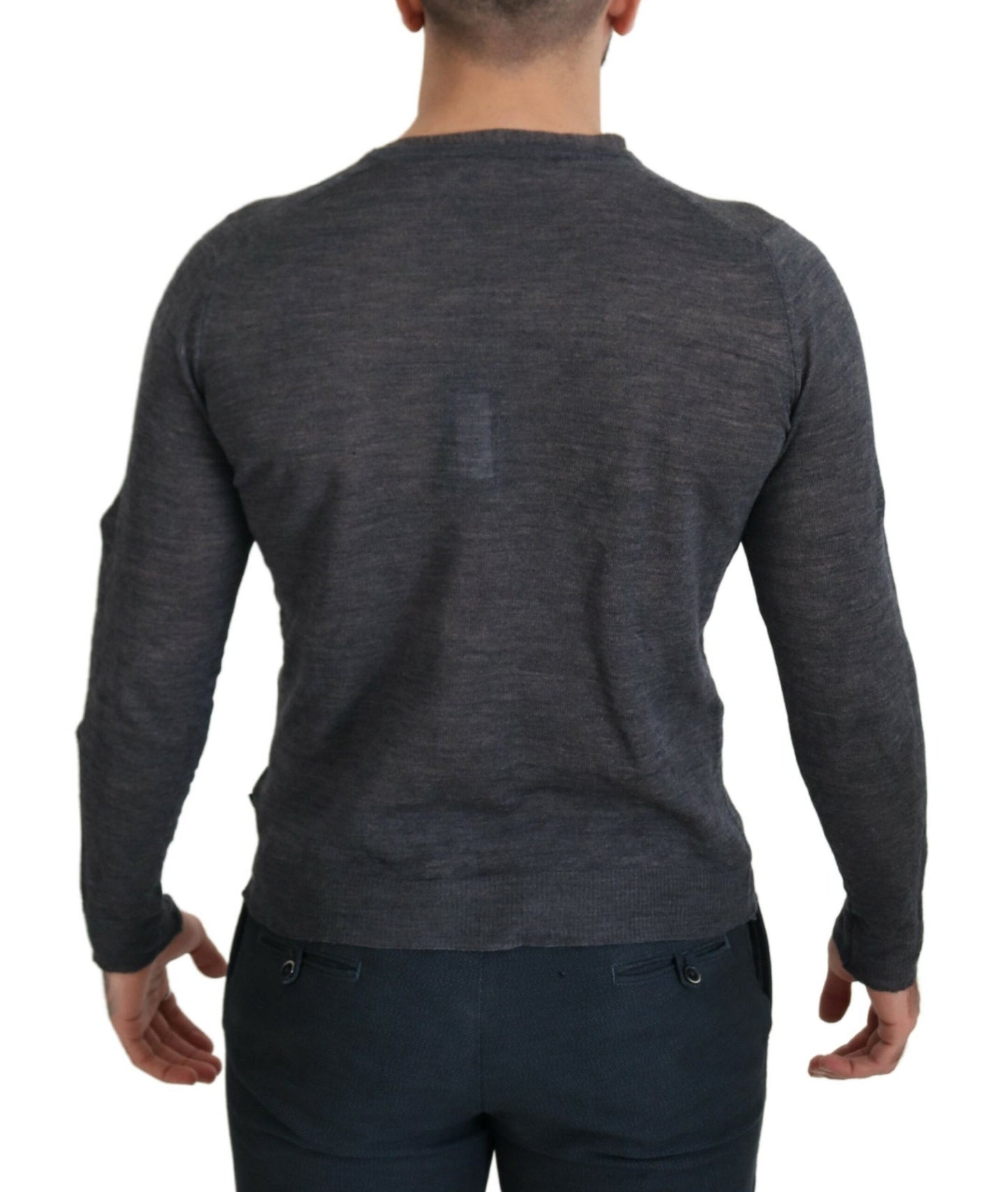 Costume National Men's Gray Crewneck Pullover Sweater