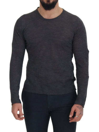 Costume National Men's Gray Crewneck Pullover Sweater