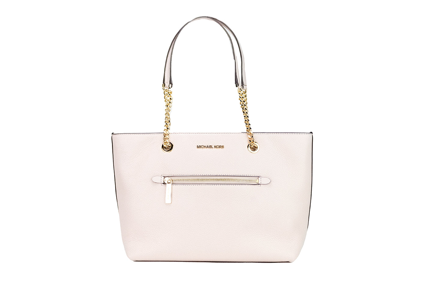 Michael Kors Jet Set Medium Front Zip Chain Tote Bag (Powder Blush)