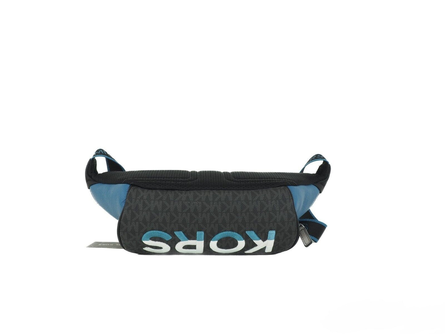 Michael Kors Cooper Large Embroidered Logo Utility Belt (Blue)