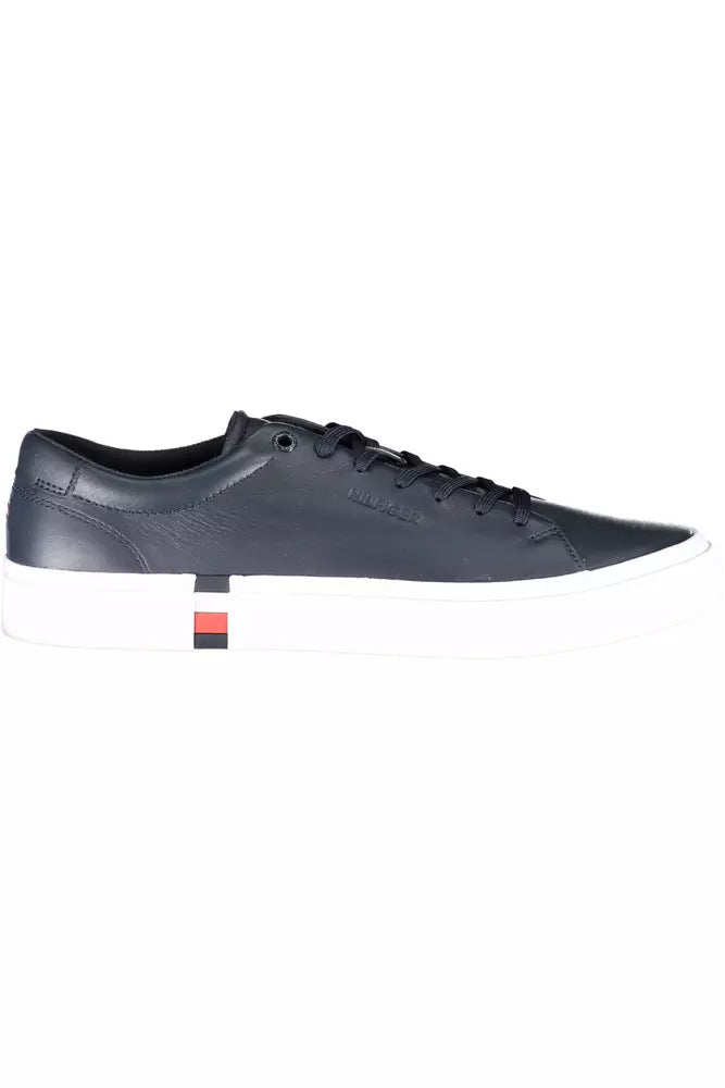 Tommy Hilfiger Sleek Blue Lace-Up Sports Sneakers