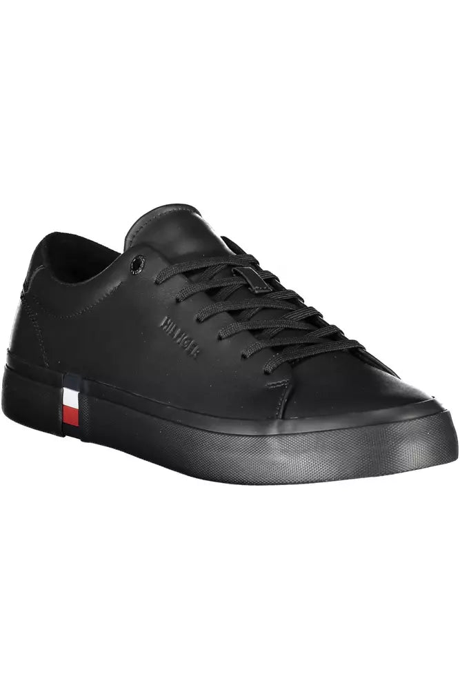 Tommy Hilfiger Sleek Black Eco-Friendly Sneakers