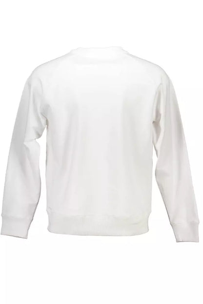 Calvin Klein Men's Elegant White Cotton Blend Sweater