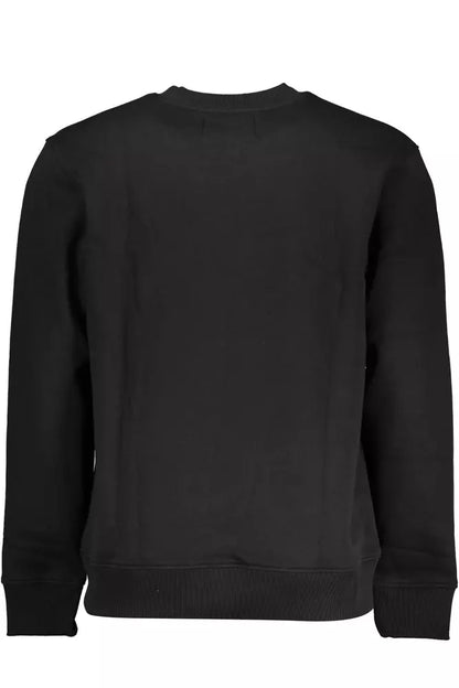 Black Cotton Men Sweater