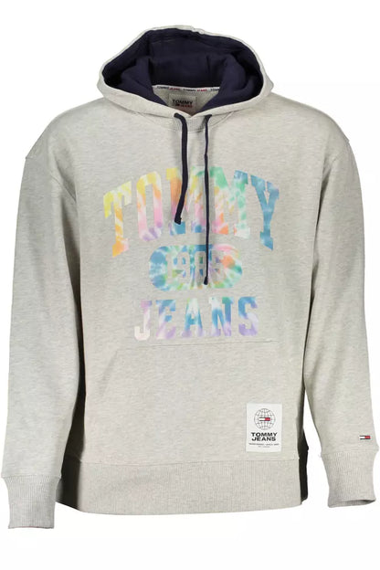 Tommy Hilfiger Men's Chic Gray Hooded Sweatshirt with Contrasting Details