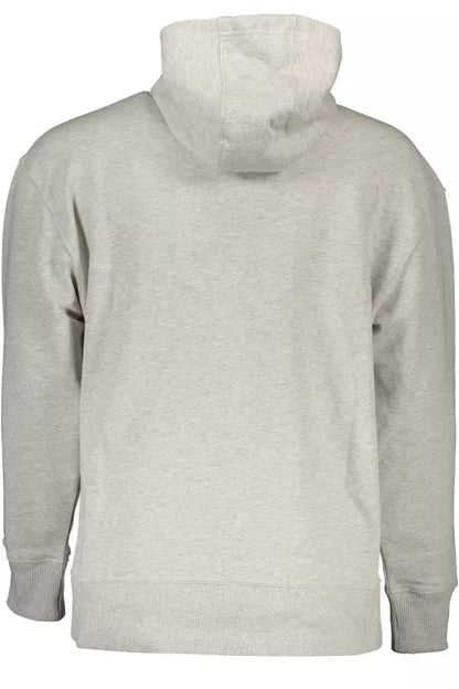 Tommy Hilfiger Men's Chic Gray Hooded Sweatshirt with Contrasting Details