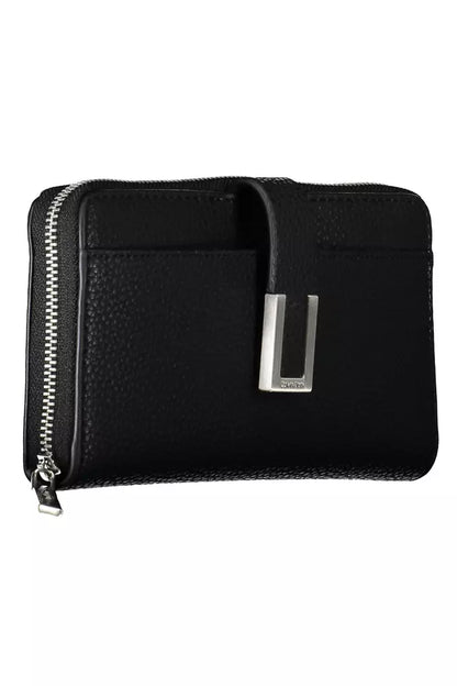 Elegant Five-Compartment Black Wallet