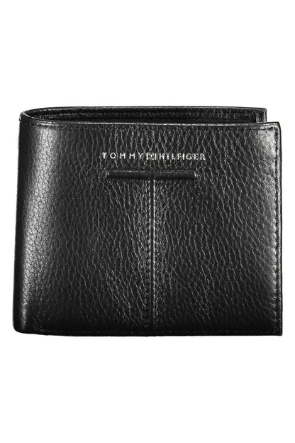 Chic Black Leather Dual-Compartment Wallet