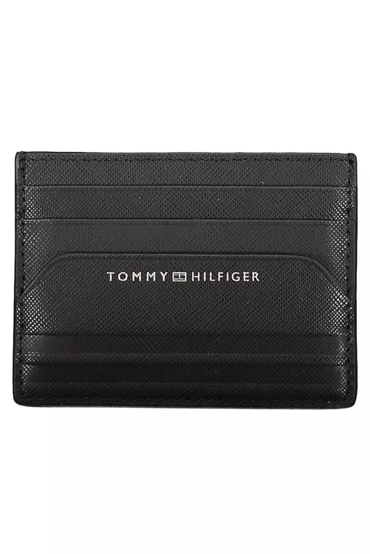 Sleek Black Leather Card Holder