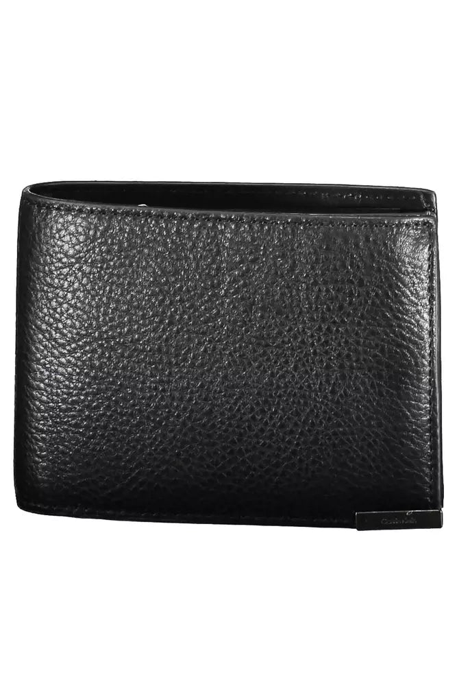 Sleek Black Leather RFID Wallet