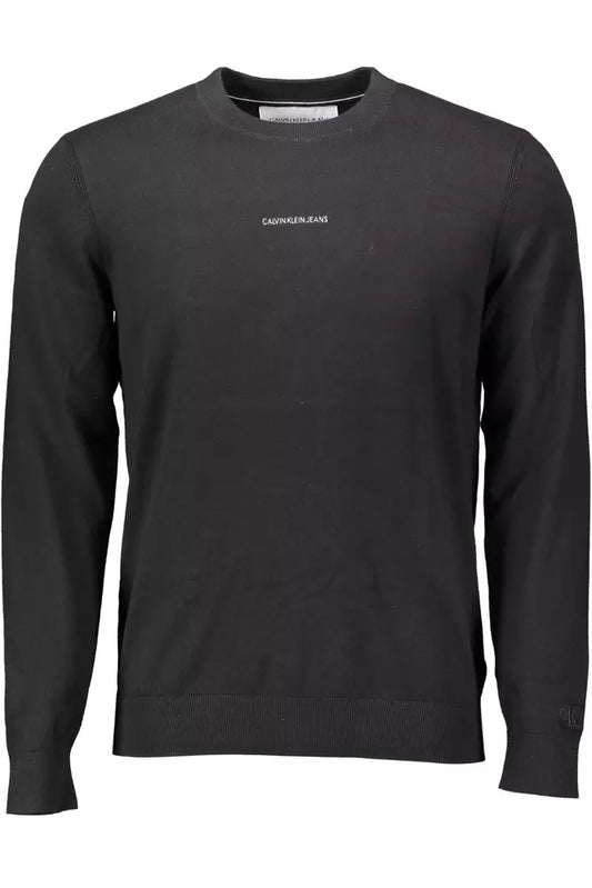 Calvin Klein Men's Elegant Round Neck Embroidered Sweater