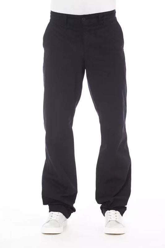 Alpha Studio Men's Blue Cotton Pants