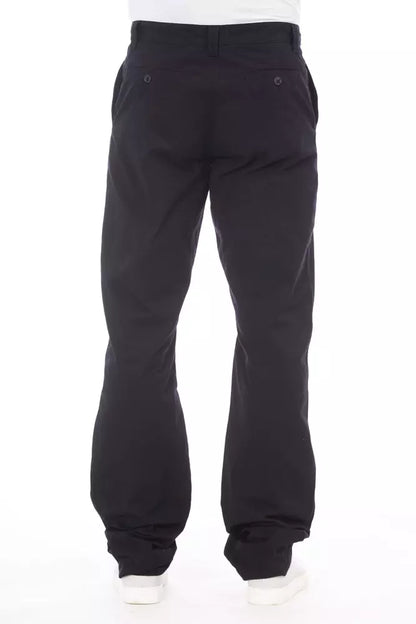 Alpha Studio Men's Blue Cotton Pants