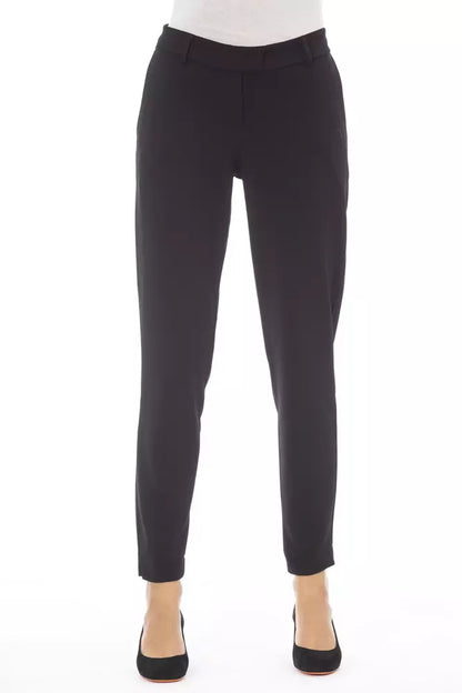 Alpha Studio Ladies' Black Polyester Trousers