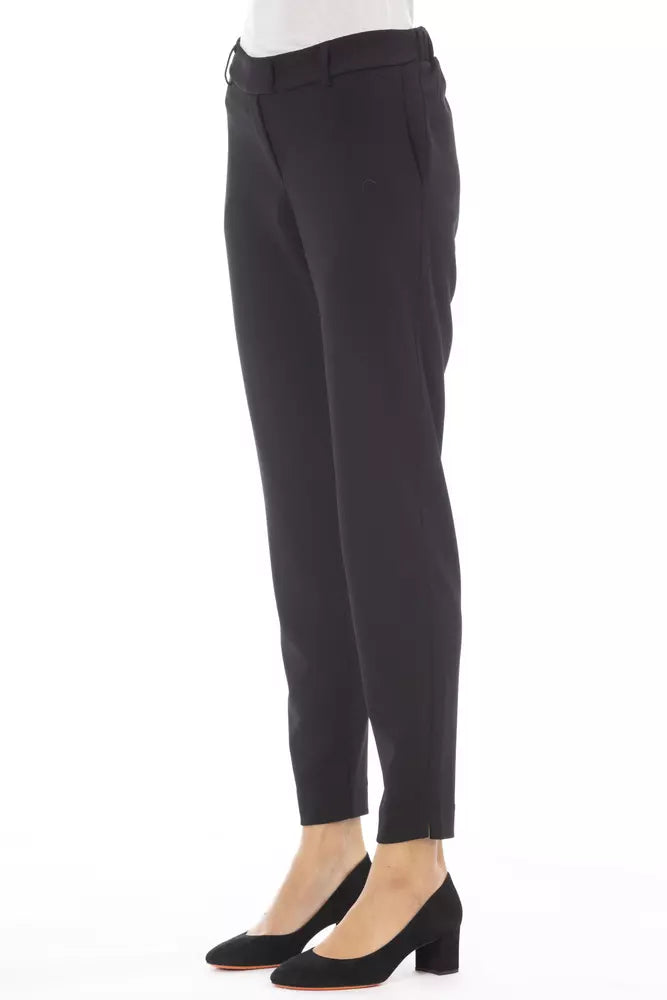 Alpha Studio Ladies' Black Polyester Trousers