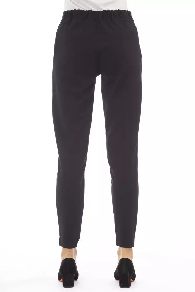 Alpha Studio Ladies' Black Polyester Trousers