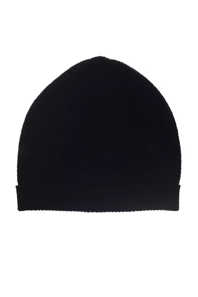 Alpha Studio Blue Merino Wool Beanie Hat