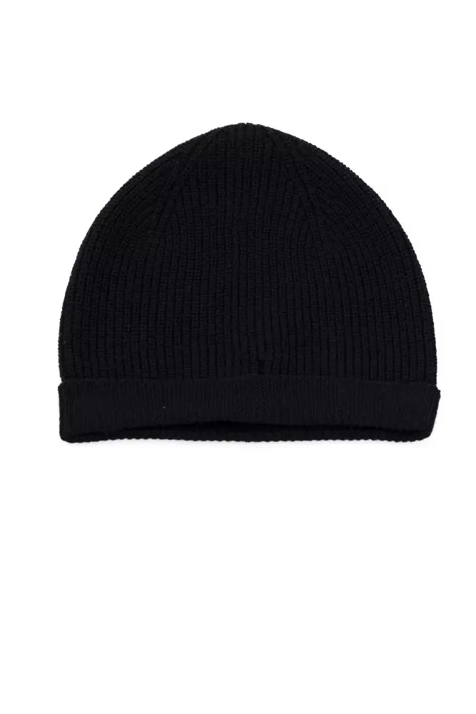 Alpha Studio Blue Merino Wool Beanie Hat