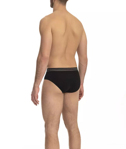 Cavalli Class Black Cotton Underwear