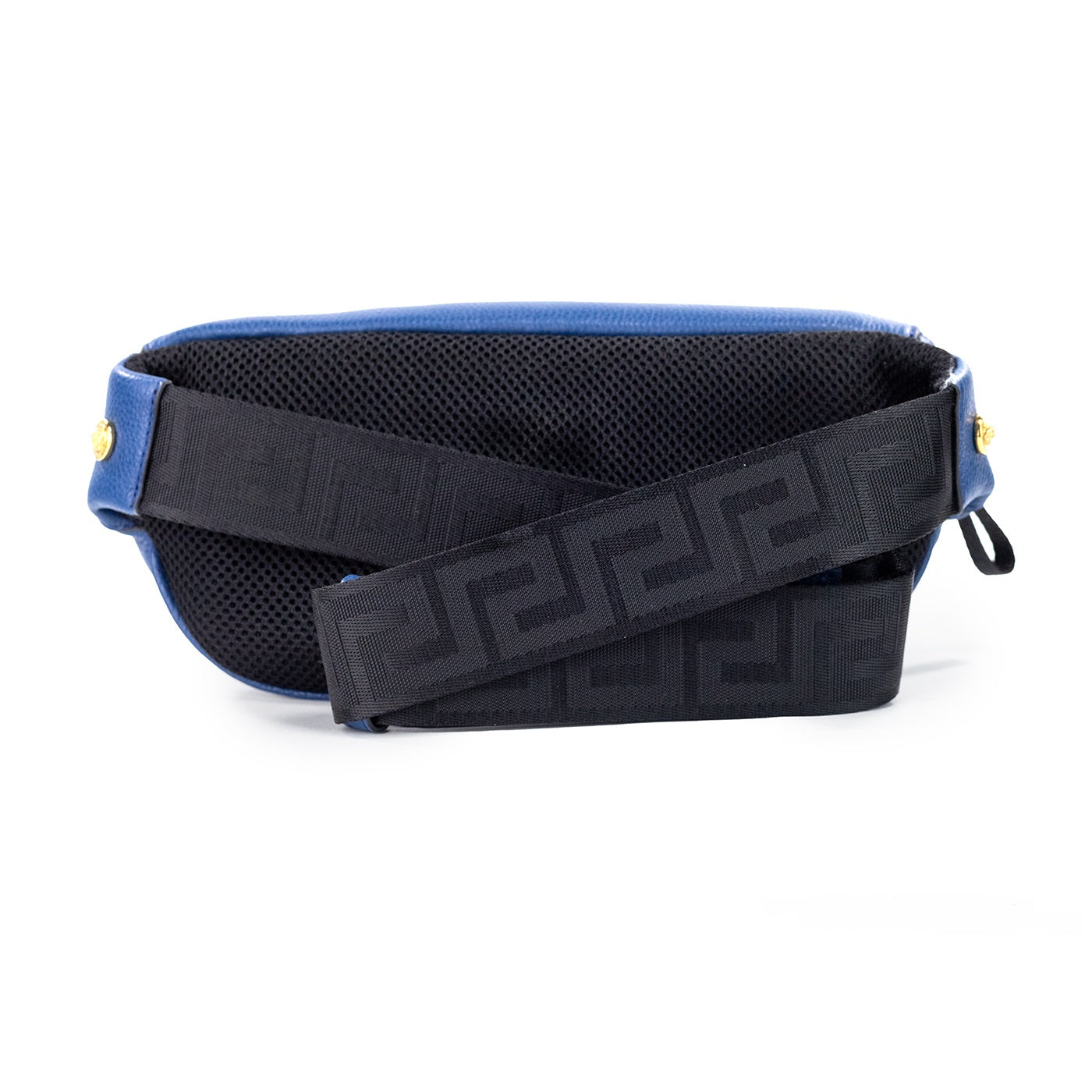 Versace Small Navy Medusa Pendant Fanny Waist Pack Belt Bag