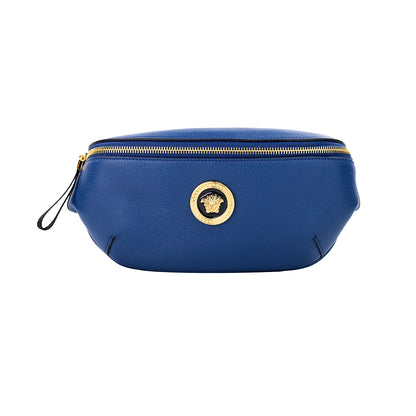 Versace Small Navy Medusa Pendant Fanny Waist Pack Belt Bag