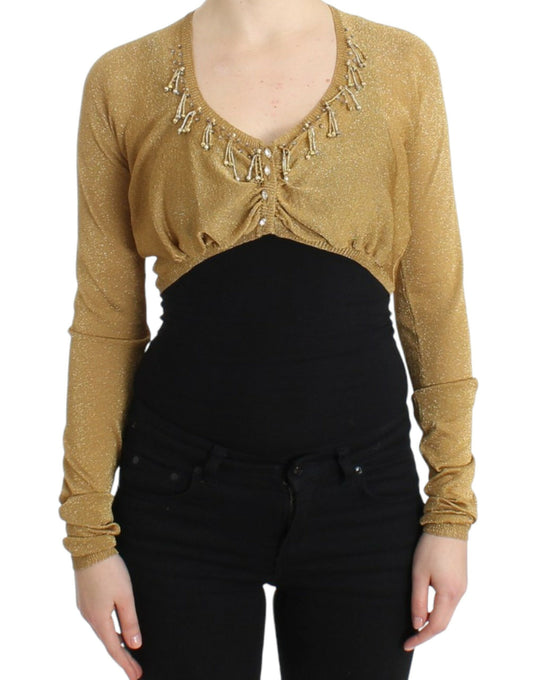 Gold embellished gold shrug