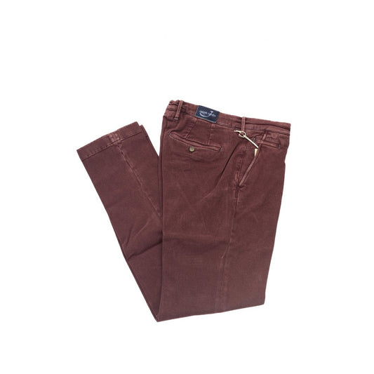 Jacob Cohen Men's Burgundy Chino Model Cotton Pants