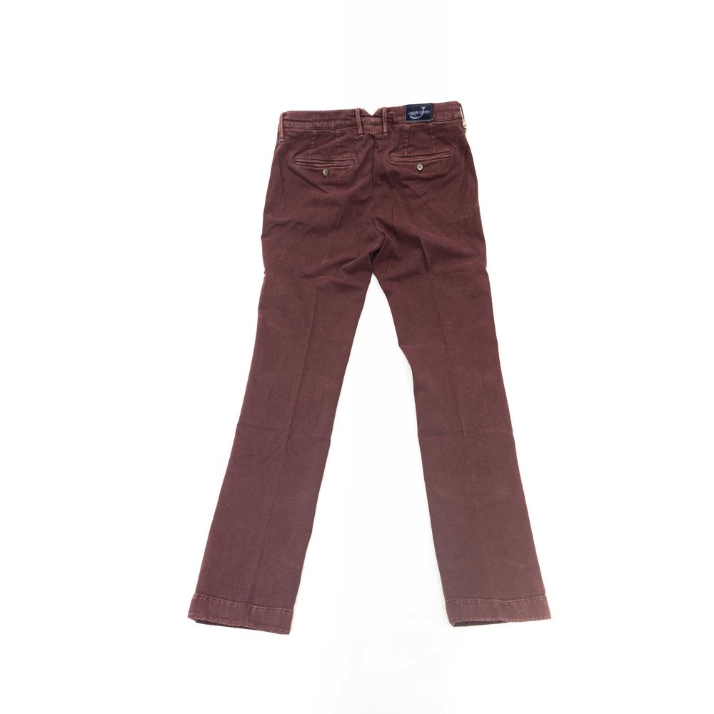 Jacob Cohen Men's Burgundy Chino Model Cotton Pants