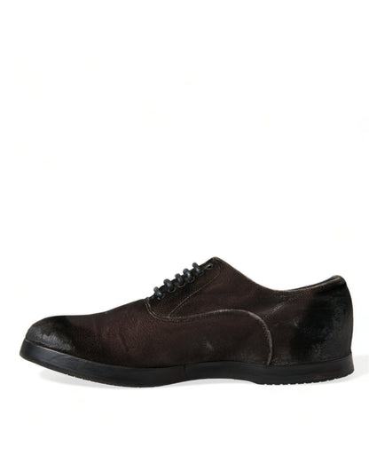 Brown Velvet Men Lace Up Oxford Dress Shoes