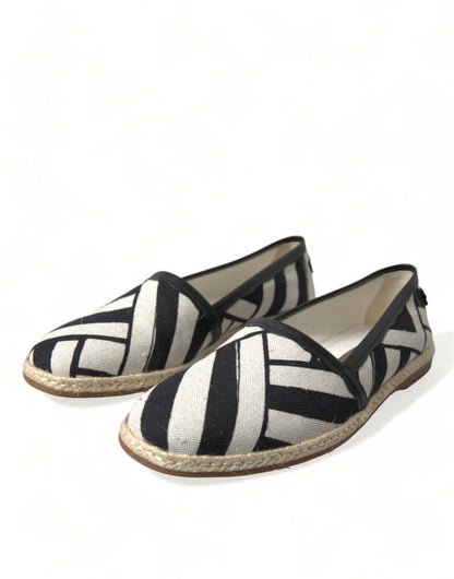 Chic Striped Canvas Espadrilles