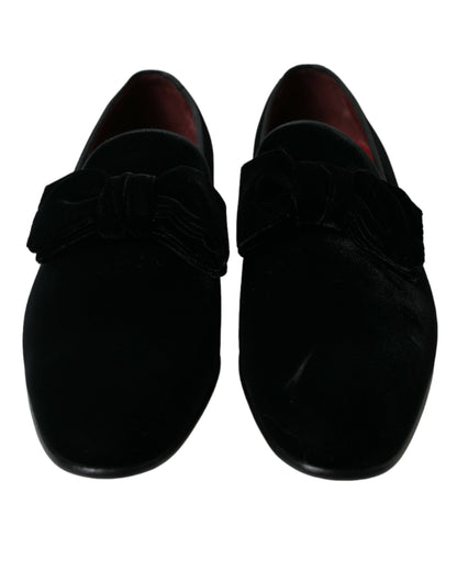 Black Velvet Loafers Formal Dress Shoes