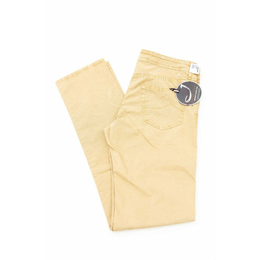 Beige Cotton Jeans & Pant