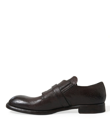 Brown Leather Strap Formal Dress Shoes