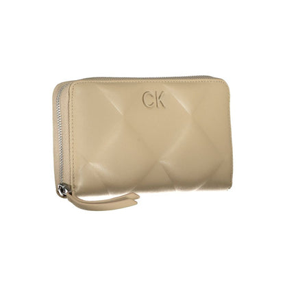 Elegant Beige Multi-Compartment RFID Wallet