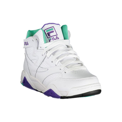 Fila Chic White Laced Sports Sneakers with Contrast Accents